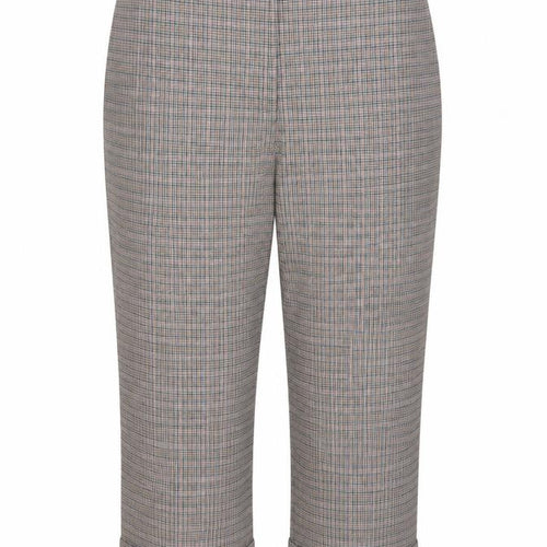 Marks and Spencer Women Multicoloured UK 22 Check Belted Ankle Trousers