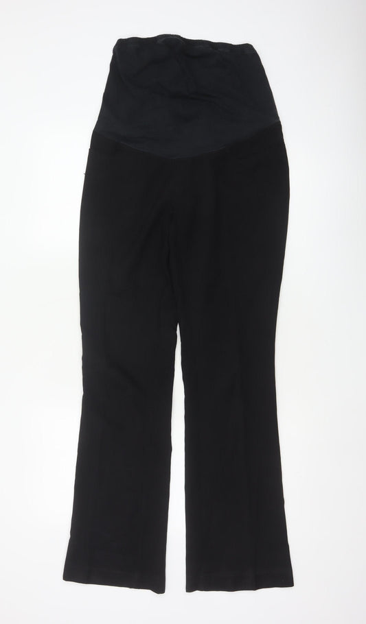 New Look Maternity Women’s Black Size 10 Flared Stretch Trousers