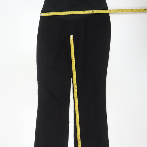 New Look Maternity Women’s Black Size 10 Flared Stretch Trousers