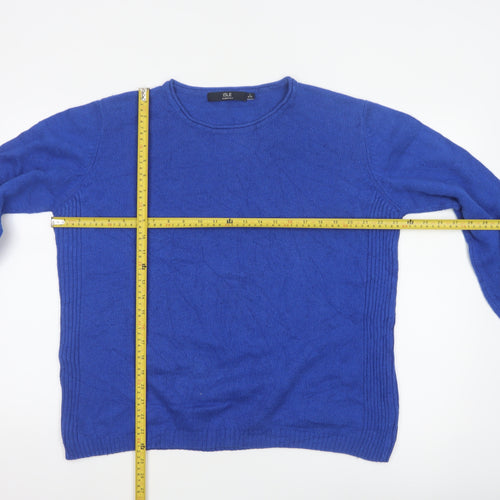 Isle Essentials Women's Blue Wool Blend Pullover Jumper Size 20