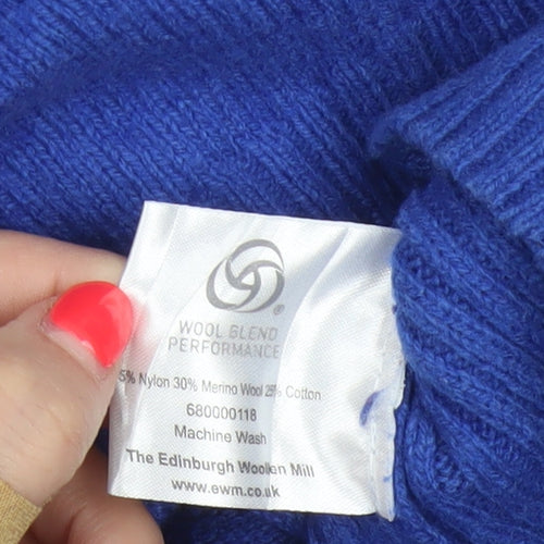 Isle Essentials Women's Blue Wool Blend Pullover Jumper Size 20