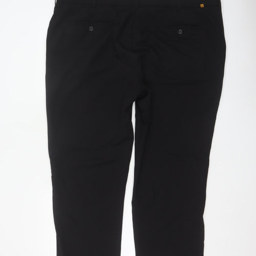 Farah Men’s Black 46W 31L Stretch Flat Front Dress Trousers