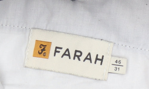 Farah Men’s Black 46W 31L Stretch Flat Front Dress Trousers