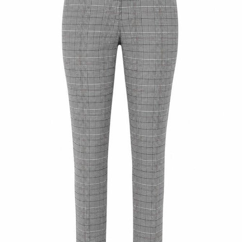 New Look Women’s Grey Check Skinny Trousers UK 6 Zip Pocket Workwear