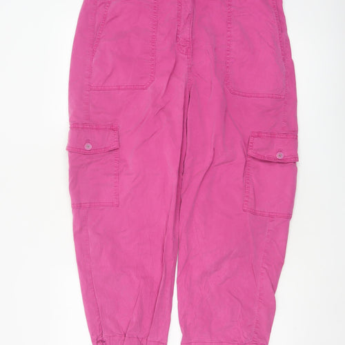 Marks & Spencer Women Pink Size 16 Tapered Cargo Trousers