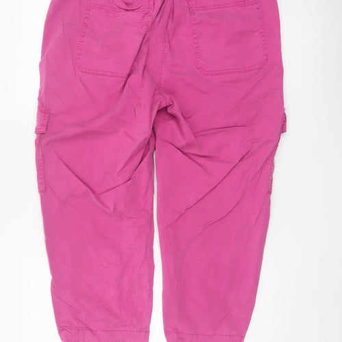 Marks & Spencer Women Pink Size 16 Tapered Cargo Trousers