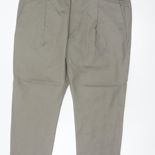 Marks and Spencer Autograph Men's Grey 42 Short Tapered Trousers