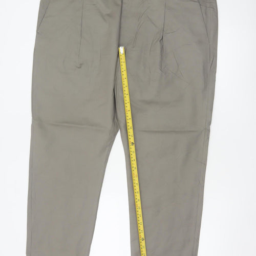 Marks and Spencer Autograph Men's Grey 42 Short Tapered Trousers