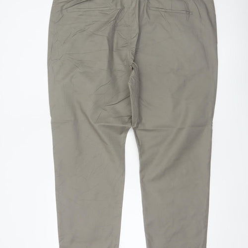 Marks and Spencer Autograph Men's Grey 42 Short Tapered Trousers
