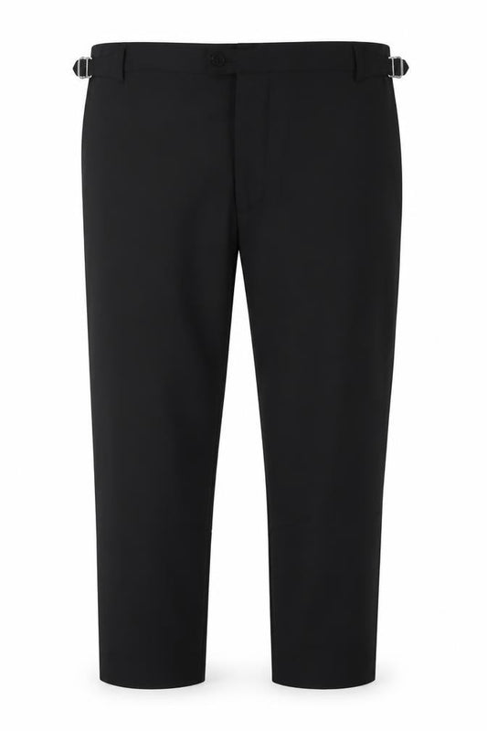 Marks and Spencer Men Black 42 Regular Wool Dress Trousers Side Adjusters