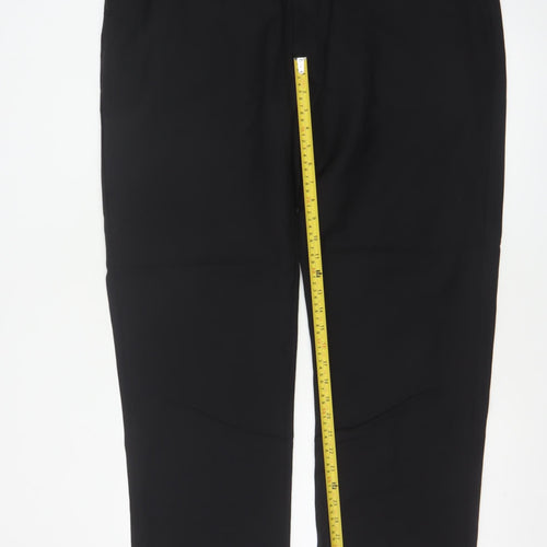 Marks and Spencer Men Black 42 Regular Wool Dress Trousers Side Adjusters