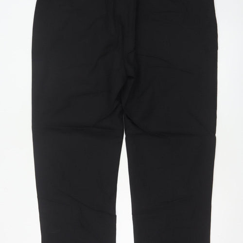 Marks and Spencer Men Black 42 Regular Wool Dress Trousers Side Adjusters