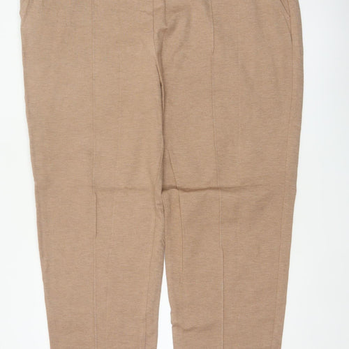 Marks and Spencer Women’s Beige UK 24 Tapered Stretch Trousers