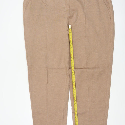 Marks and Spencer Women’s Beige UK 24 Tapered Stretch Trousers