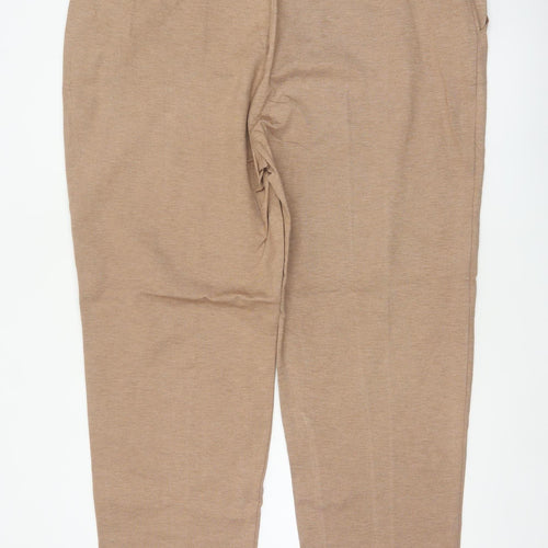 Marks and Spencer Women’s Beige UK 24 Tapered Stretch Trousers