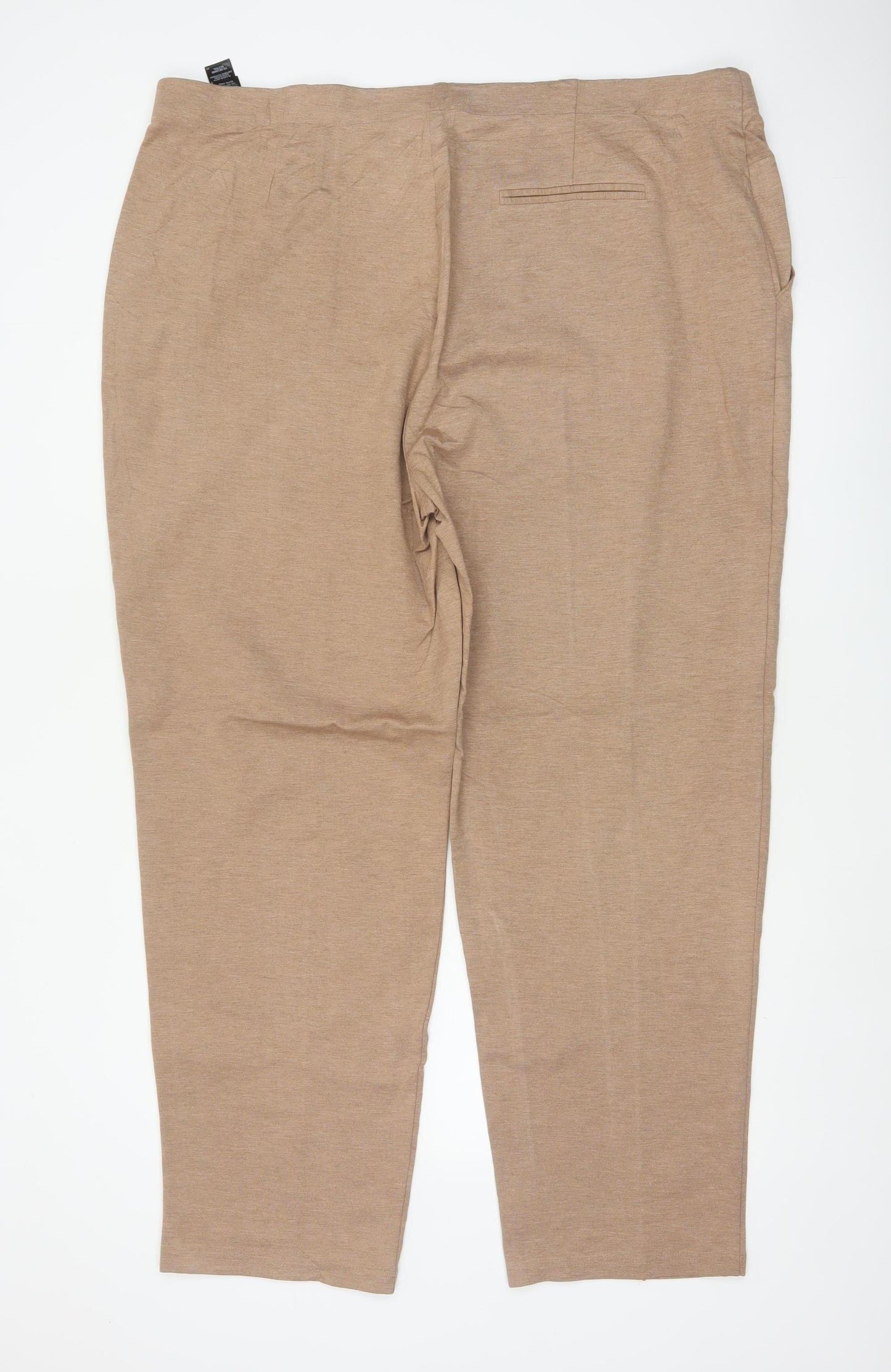 Marks and Spencer Women’s Beige UK 24 Tapered Stretch Trousers