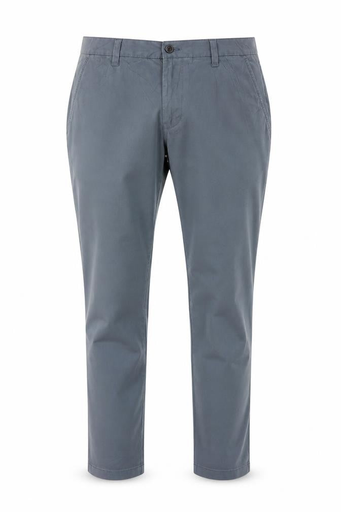 Marks and Spencer Men Grey 40 29 Skinny Fit Cotton Stretch Chino Trousers
