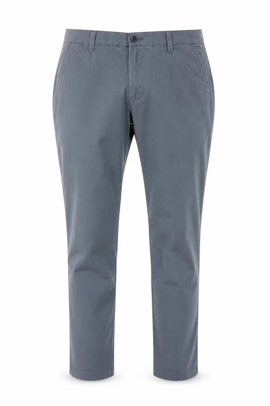 Marks and Spencer Men Grey 40 29 Skinny Fit Cotton Stretch Chino Trousers
