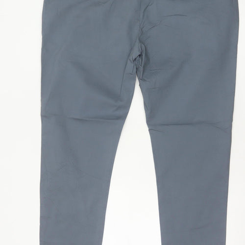 Marks and Spencer Men Grey 40 29 Skinny Fit Cotton Stretch Chino Trousers