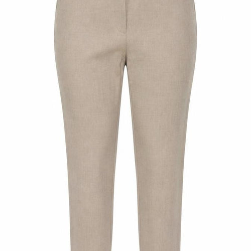 Marks & Spencer Women Beige UK 18 Slim Ankle Grazer Tailored Trousers