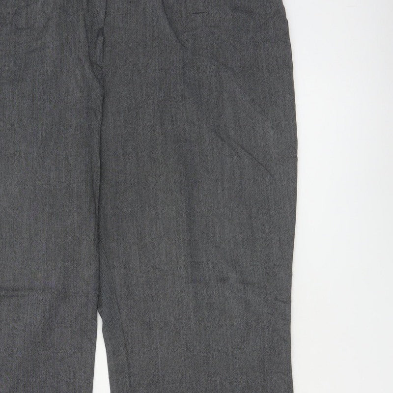Debenhams Collection Women Grey UK 18 Straight Leg Dress Trousers