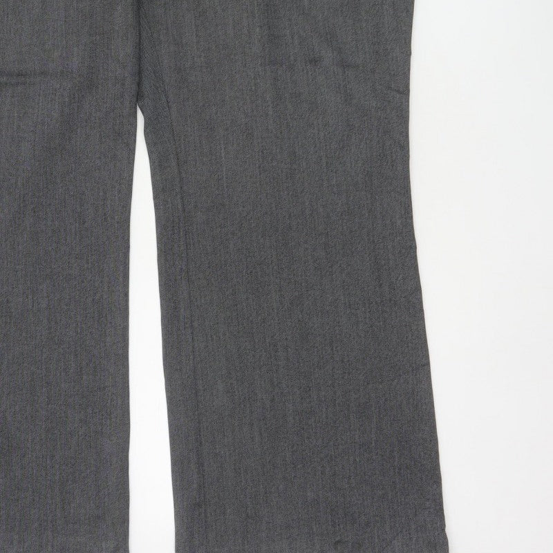 Debenhams Collection Women Grey UK 18 Straight Leg Dress Trousers