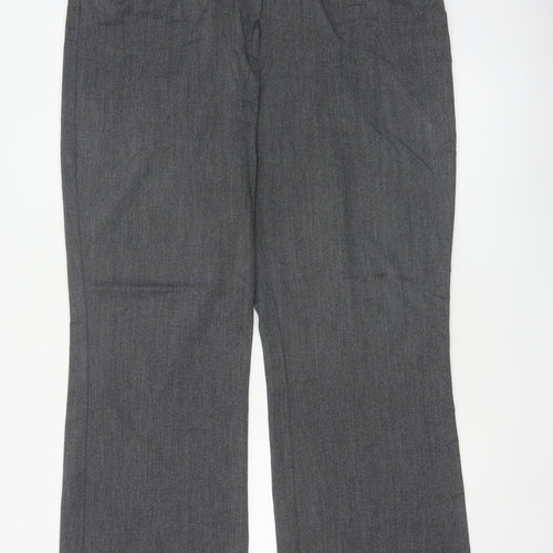 Debenhams Collection Women Grey UK 18 Straight Leg Dress Trousers