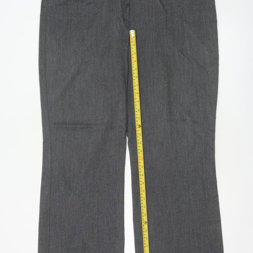 Debenhams Collection Women Grey UK 18 Straight Leg Dress Trousers