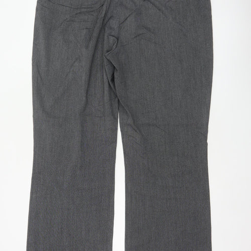 Debenhams Collection Women Grey UK 18 Straight Leg Dress Trousers