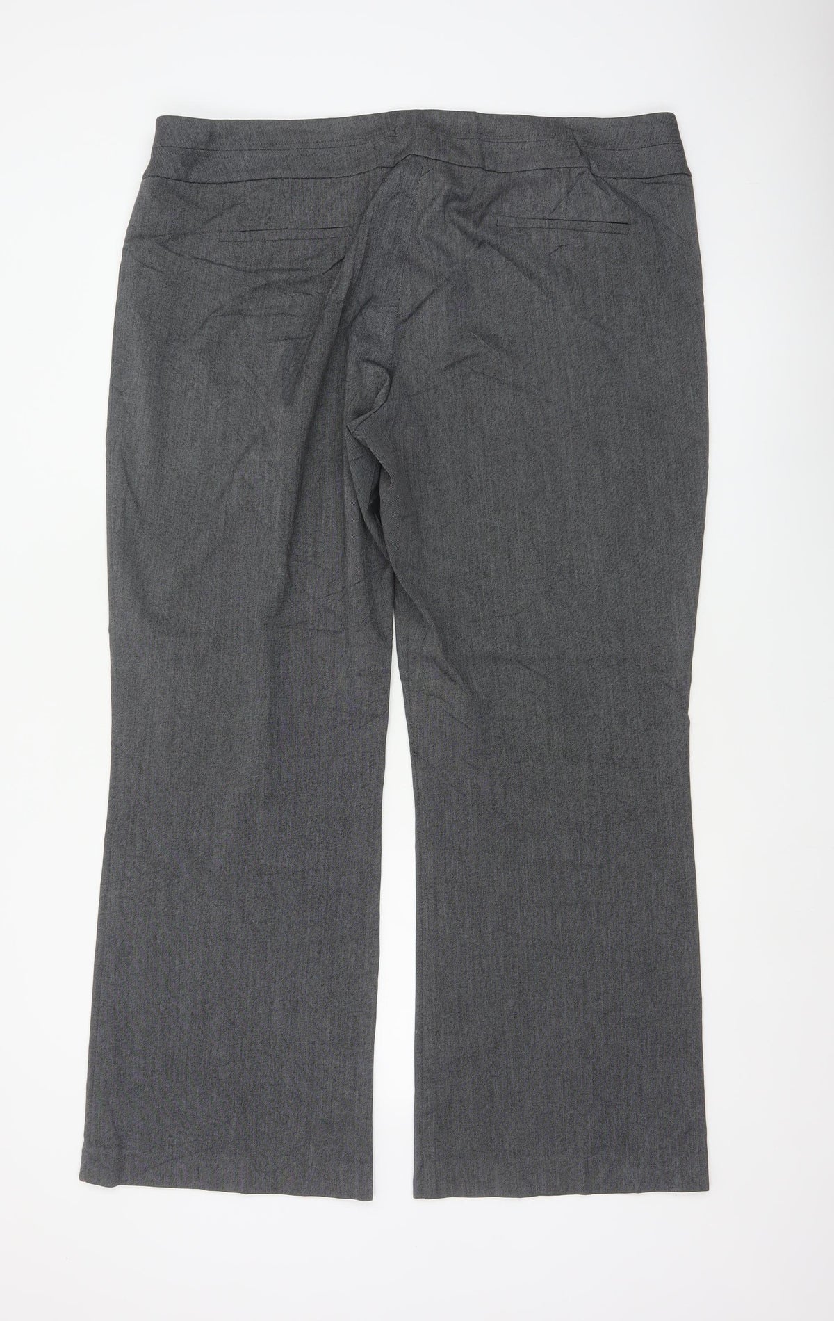 Debenhams Collection Women Grey UK 18 Straight Leg Dress Trousers
