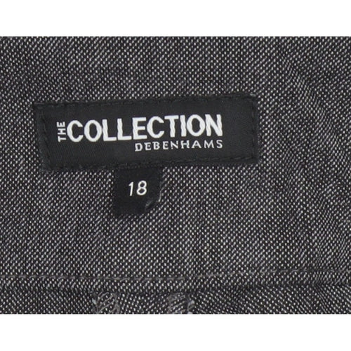 Debenhams Collection Women Grey UK 18 Straight Leg Dress Trousers