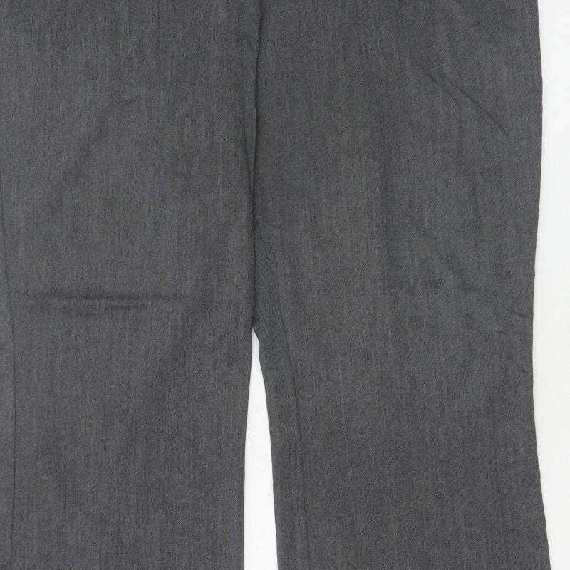 Debenhams Collection Women Grey UK 18 Straight Leg Dress Trousers