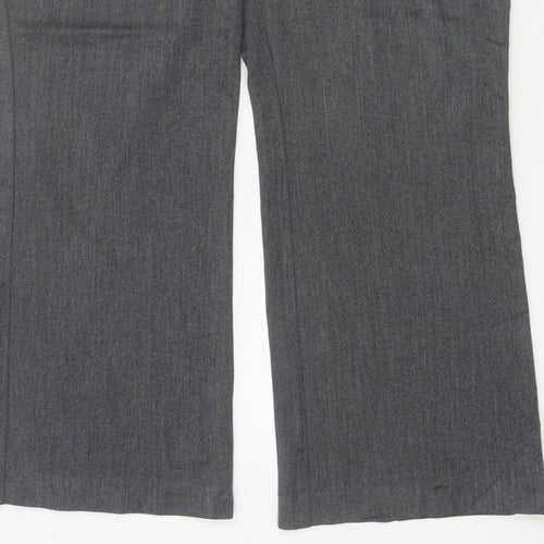 Debenhams Collection Women Grey UK 18 Straight Leg Dress Trousers