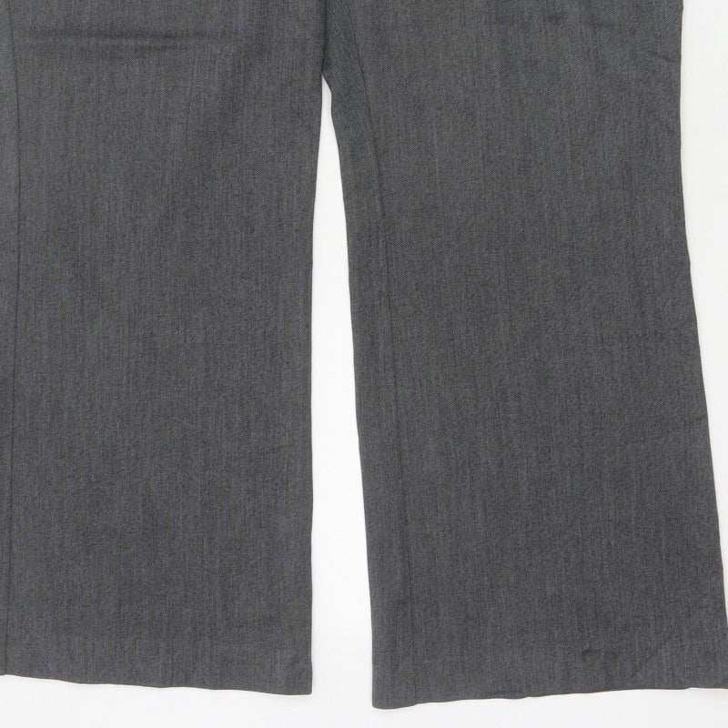 Debenhams Collection Women Grey UK 18 Straight Leg Dress Trousers