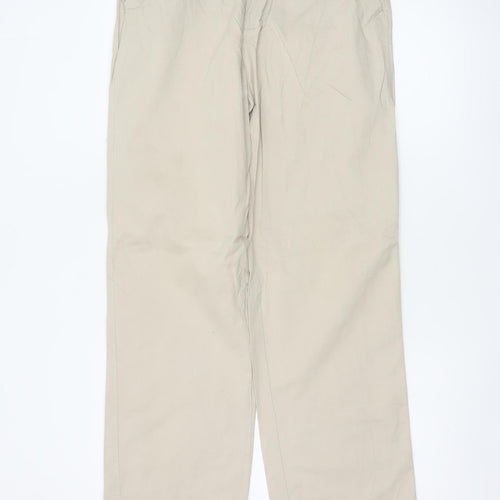 Maine New England Men’s Beige Cotton Chino Trousers 34L Straight Fit
