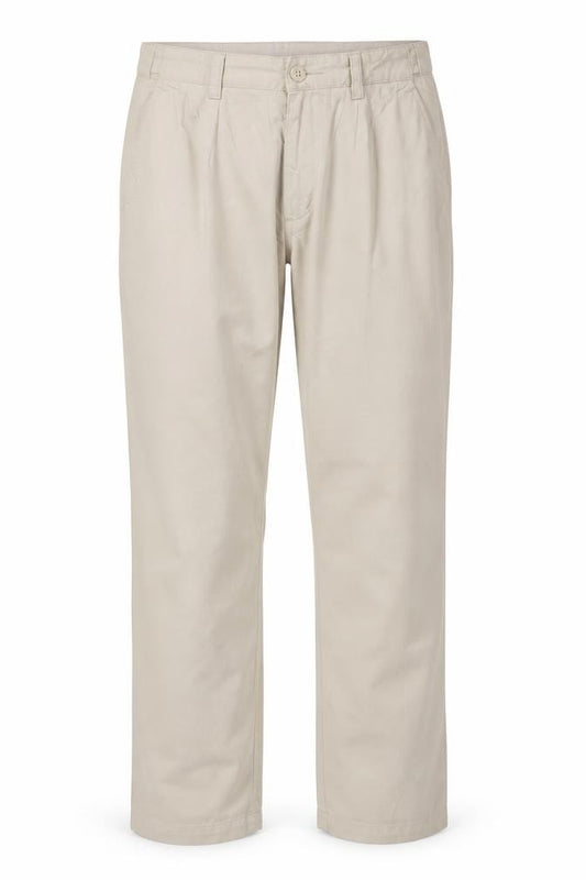 Maine New England Men’s Beige Cotton Chino Trousers 34L Straight Fit