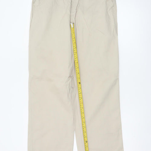 Maine New England Men’s Beige Cotton Chino Trousers 34L Straight Fit