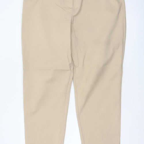 M&S Women’s Beige Size 20 Long Tapered Smart Work Trousers