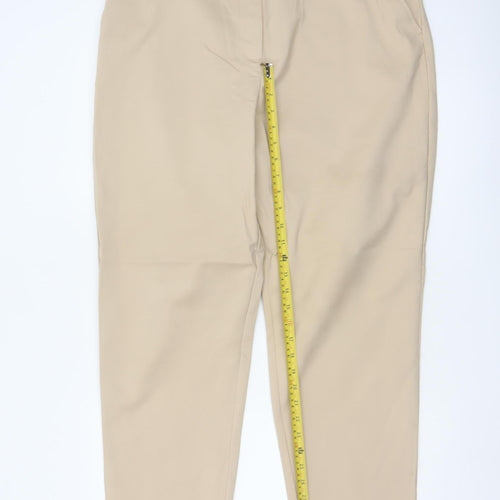 M&S Women’s Beige Size 20 Long Tapered Smart Work Trousers