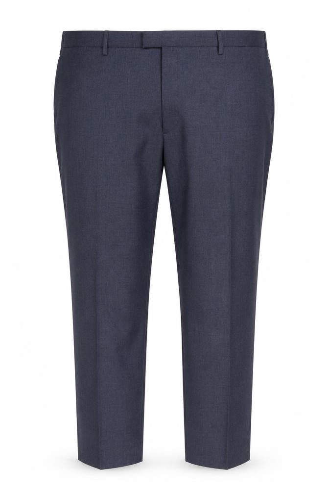 M&S Men’s Blue Linen Blend Dress Trousers 50in Waist 29in Short