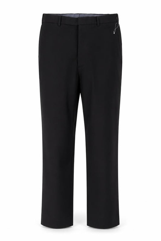 Marks and Spencer Men's Black 38S Regular Fit Wool Blend Dress Trousers
