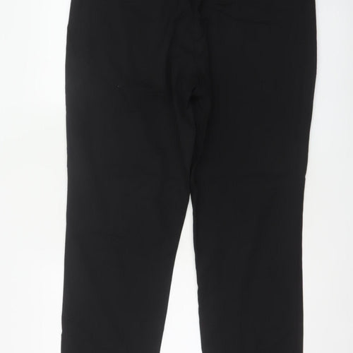 Marks and Spencer Men's Black 38S Regular Fit Wool Blend Dress Trousers