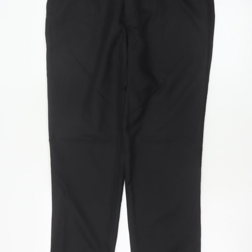 Marks and Spencer Men's Black 34R Slim Fit Dress Trousers 34in