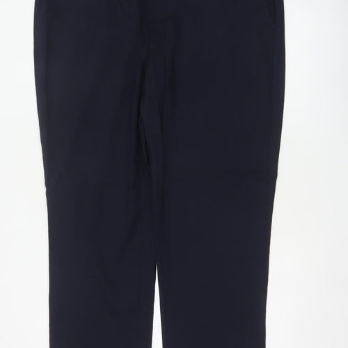 Marks and Spencer Men’s Navy 42in Long Regular Fit Wool Dress Trousers