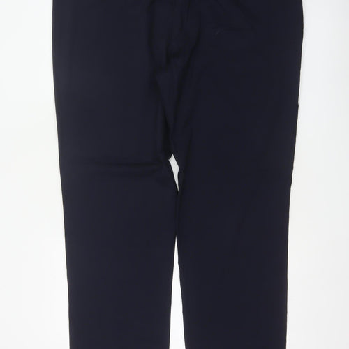Marks and Spencer Men’s Navy 42in Long Regular Fit Wool Dress Trousers