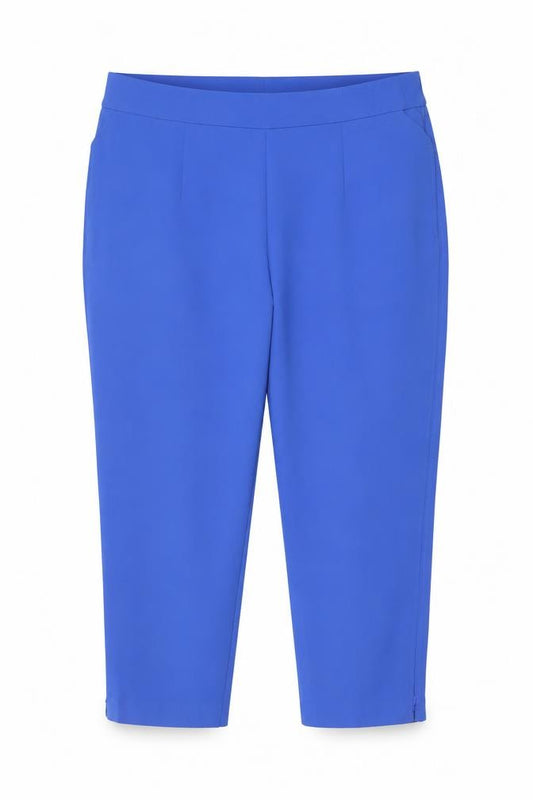 M&S Women Blue UK 22 Short High Rise Straight Trousers