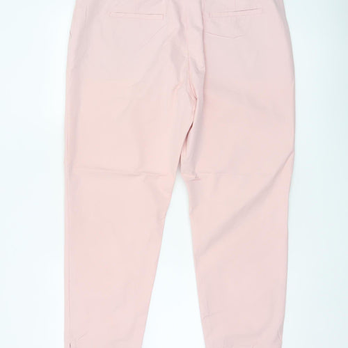 M&S Collection Women Pink Size 16 Cropped Tapered Tailored Trousers