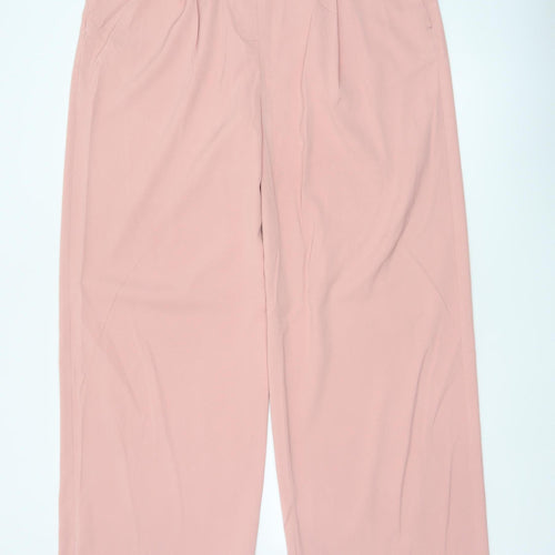 Marks & Spencer Women’s Pink Size 20 Wide Leg High Rise Trousers