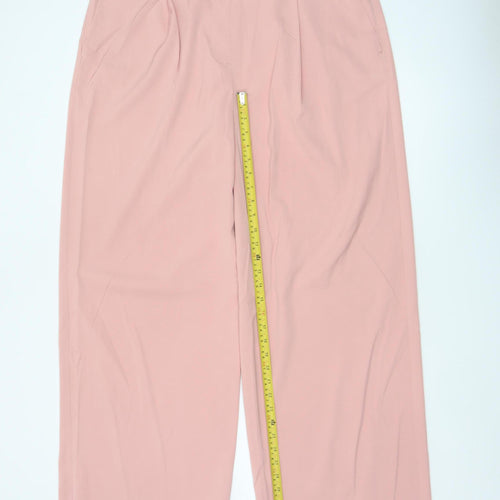 Marks & Spencer Women’s Pink Size 20 Wide Leg High Rise Trousers