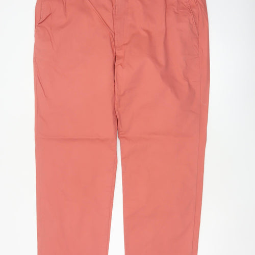 Marks & Spencer Men’s Orange 42 Regular Fit Chino Trousers